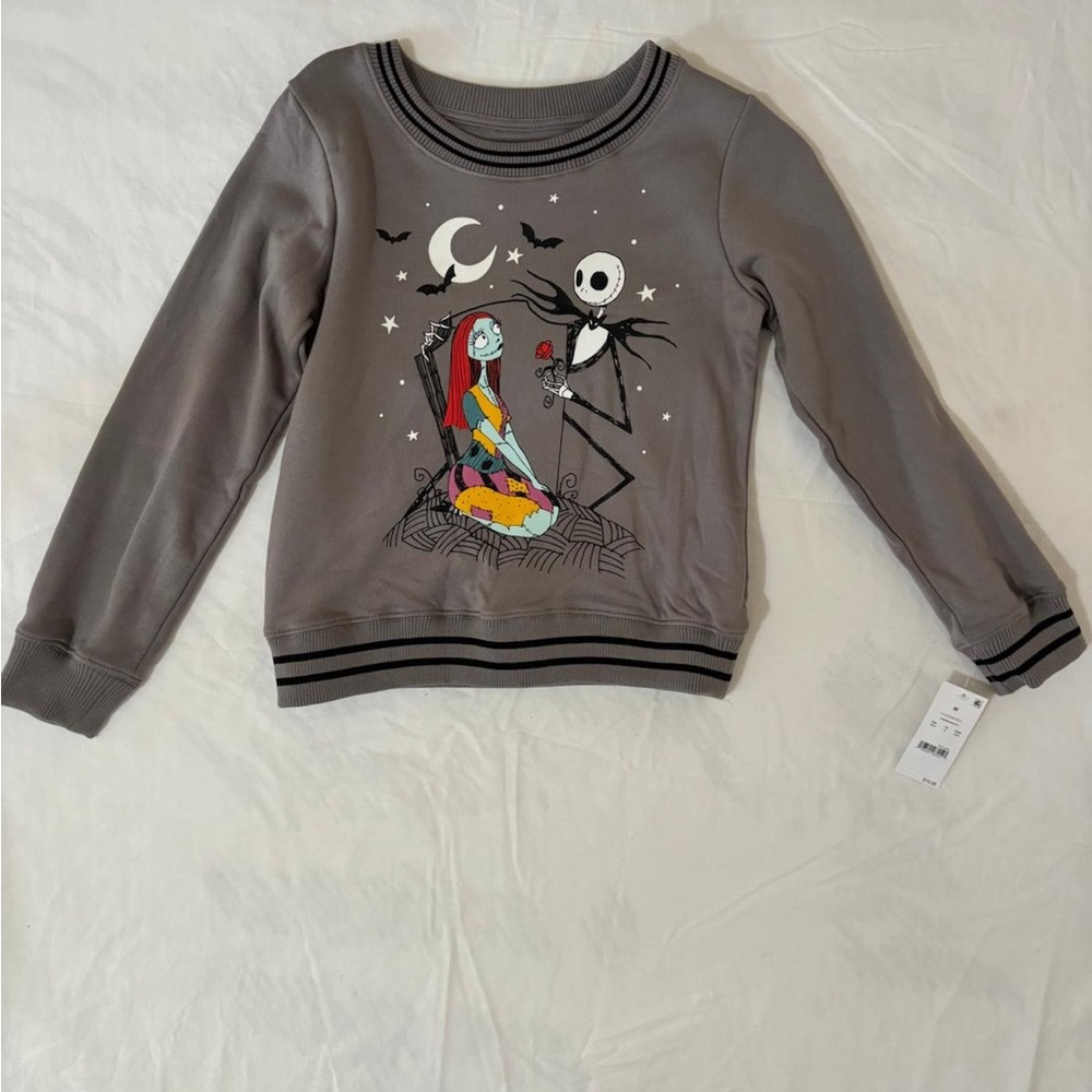 Disney Gray Sweatshirt with Halloween Characters